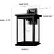 Bowton II 1 Light 15.38 inch Powder Coated Black Outdoor Wall Sconce